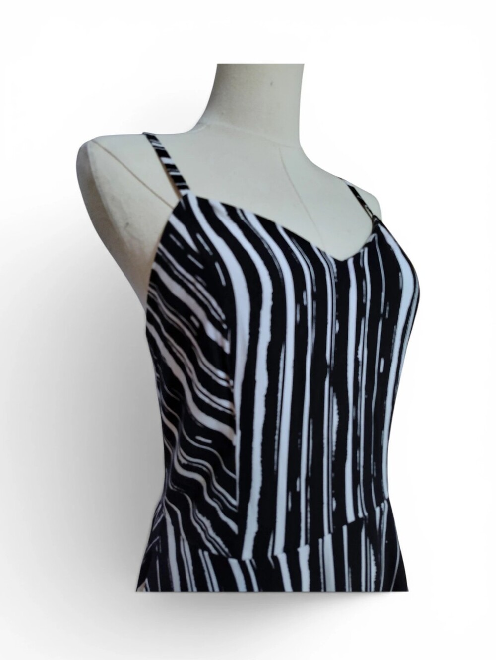 Apt.9 Midi Black/White Summer Dress Womens Size Medium - Picture 3 of 11